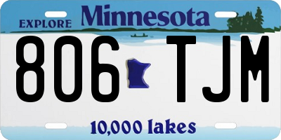 MN license plate 806TJM