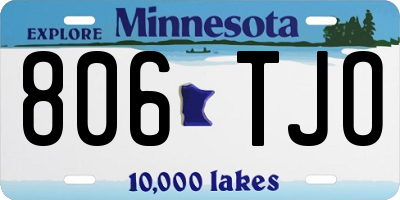 MN license plate 806TJO