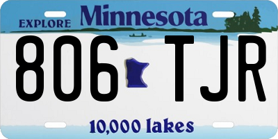 MN license plate 806TJR