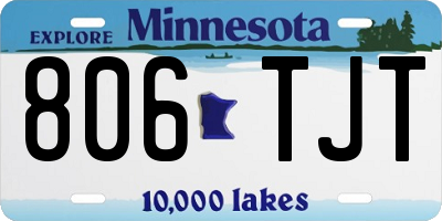 MN license plate 806TJT