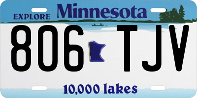 MN license plate 806TJV