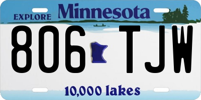 MN license plate 806TJW