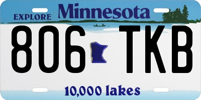MN license plate 806TKB