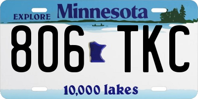 MN license plate 806TKC