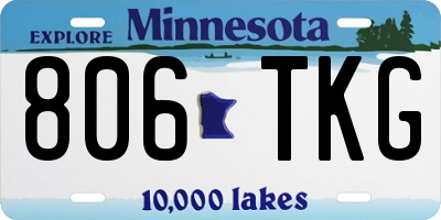 MN license plate 806TKG