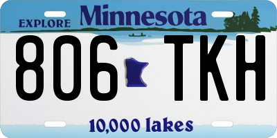 MN license plate 806TKH