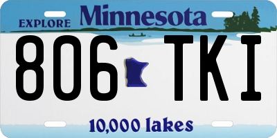 MN license plate 806TKI
