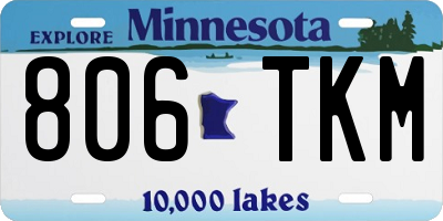 MN license plate 806TKM