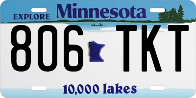 MN license plate 806TKT