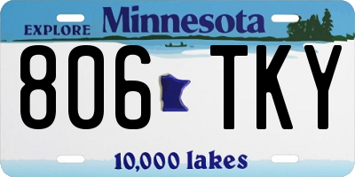 MN license plate 806TKY