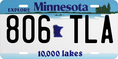 MN license plate 806TLA