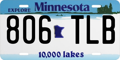 MN license plate 806TLB