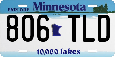 MN license plate 806TLD
