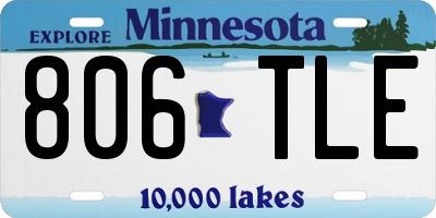MN license plate 806TLE