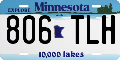MN license plate 806TLH