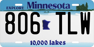 MN license plate 806TLW