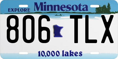 MN license plate 806TLX