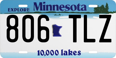 MN license plate 806TLZ