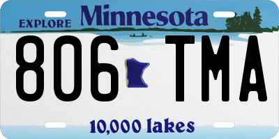 MN license plate 806TMA