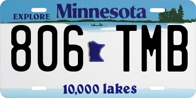 MN license plate 806TMB