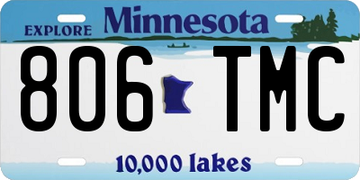 MN license plate 806TMC