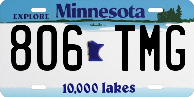 MN license plate 806TMG