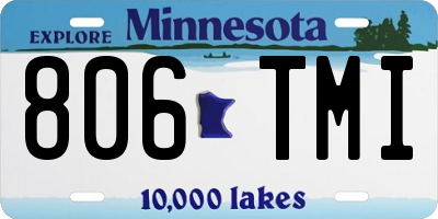 MN license plate 806TMI