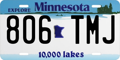 MN license plate 806TMJ