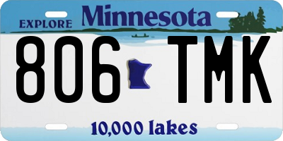 MN license plate 806TMK