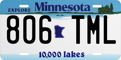MN license plate 806TML