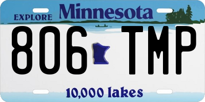 MN license plate 806TMP
