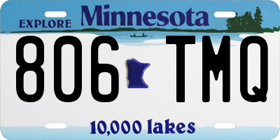MN license plate 806TMQ