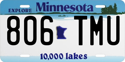 MN license plate 806TMU