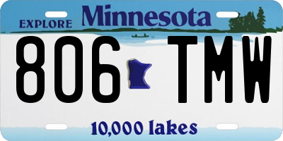 MN license plate 806TMW