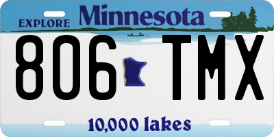 MN license plate 806TMX