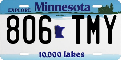 MN license plate 806TMY