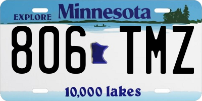 MN license plate 806TMZ