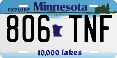 MN license plate 806TNF