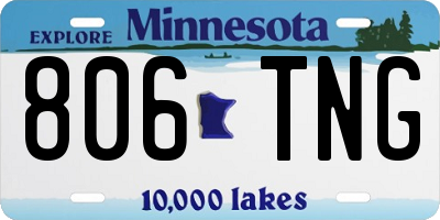 MN license plate 806TNG