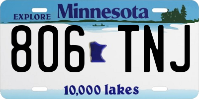 MN license plate 806TNJ