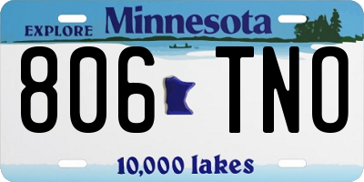 MN license plate 806TNO