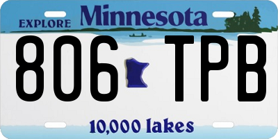 MN license plate 806TPB