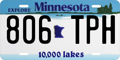 MN license plate 806TPH