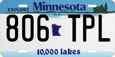 MN license plate 806TPL