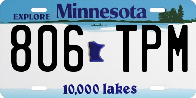MN license plate 806TPM