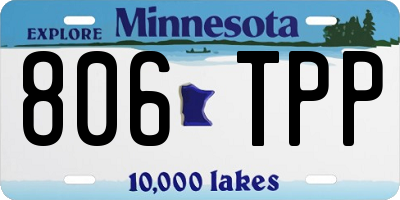 MN license plate 806TPP