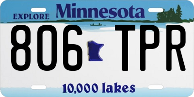 MN license plate 806TPR