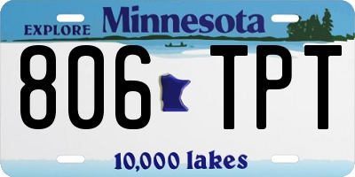 MN license plate 806TPT