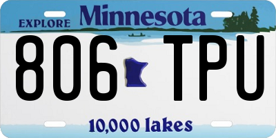 MN license plate 806TPU