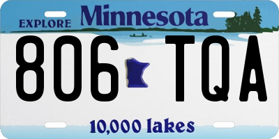 MN license plate 806TQA